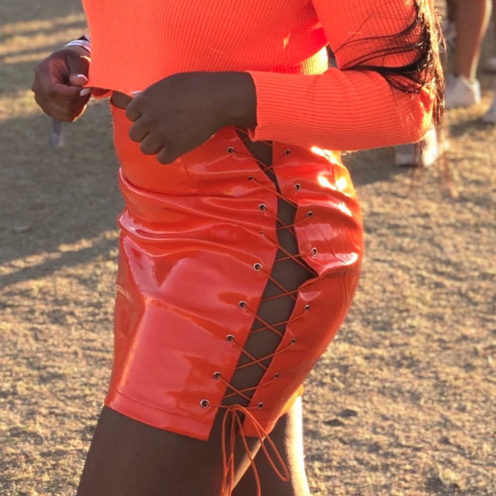 Latex Mini Skirt